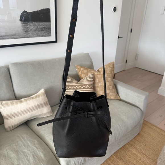 Mansur Gavriel Black Leather Mini Bucket Bag (NWOT) - Picture 2 of 8